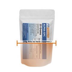 FitPowders Alpha-GPC Powder 25 Grams – 3rd Party Tested: Non-GMO, with Scoop