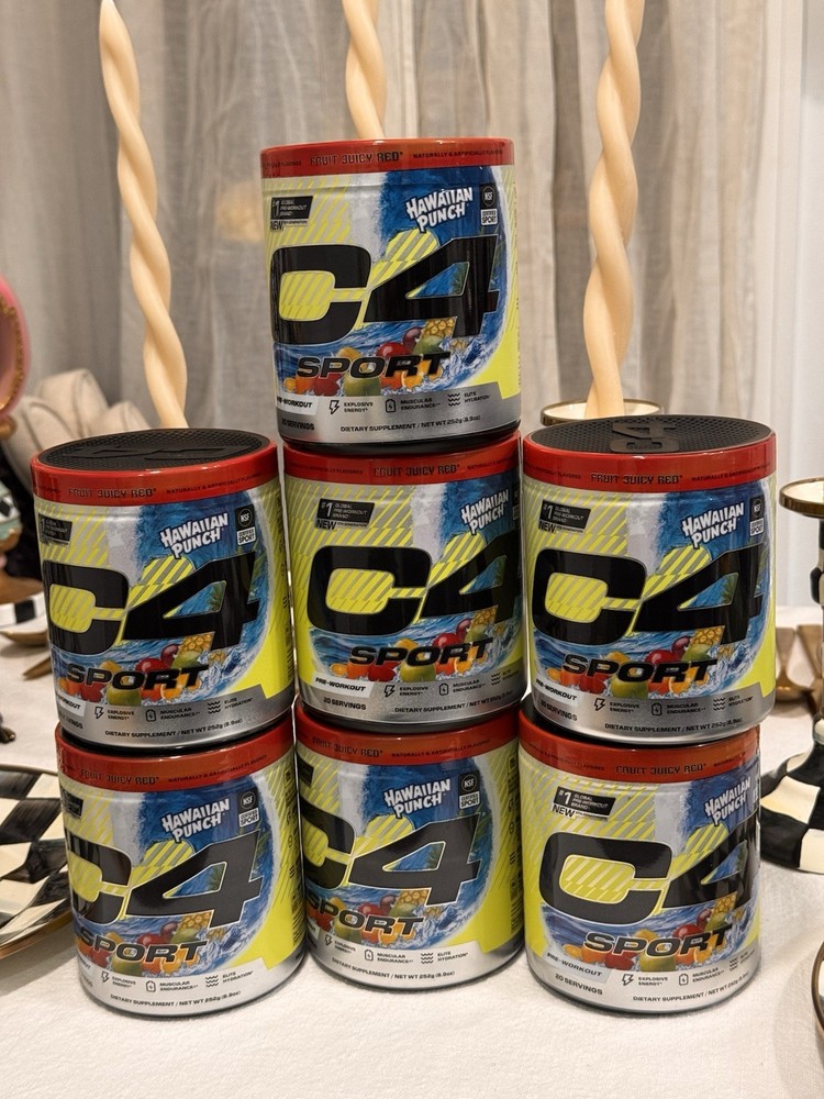 C4 Sport Pre-Workout Hawaiian Punch Fruit Juicy Red 20 Servings 8.9oz 05/27