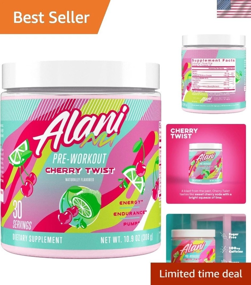 Amino Energy Cherry Twist Pre Workout – Endurance Supplement with 200mg Caffeine