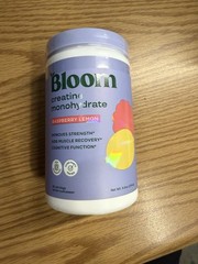 Bloom Nutrition Creatine Monohydrate Powder 9 Oz. Raspberry Lemon 40 Servings