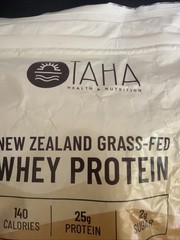 TAHA New Zealand Grass-Fed Whey Protein CHOCOLATE 2 Lb. – NEW – 4/26