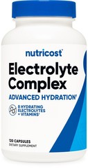 Nutricost Electrolyte Complex Advanced Hydration 120 Count (Pack of 1), Red
