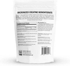 HEARTHY FOODS Creatine Monohydrate Micronized Powder 500G – 100 Servings, 5000mg