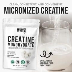Creatine Monohydrate Powder, Micronized, Unflavored Creatine for Men & Women,…