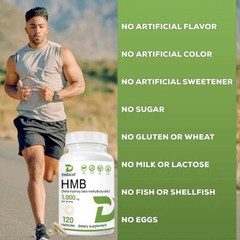 HMB (Beta-Hydroxy Beta-Methylbutyric) 1000mg 30 To 120 Capsules, Muscle Growth