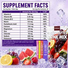 Hydration Mix Sport Drink Powder Sugar Free Essential Electrolyte 20 Sachets