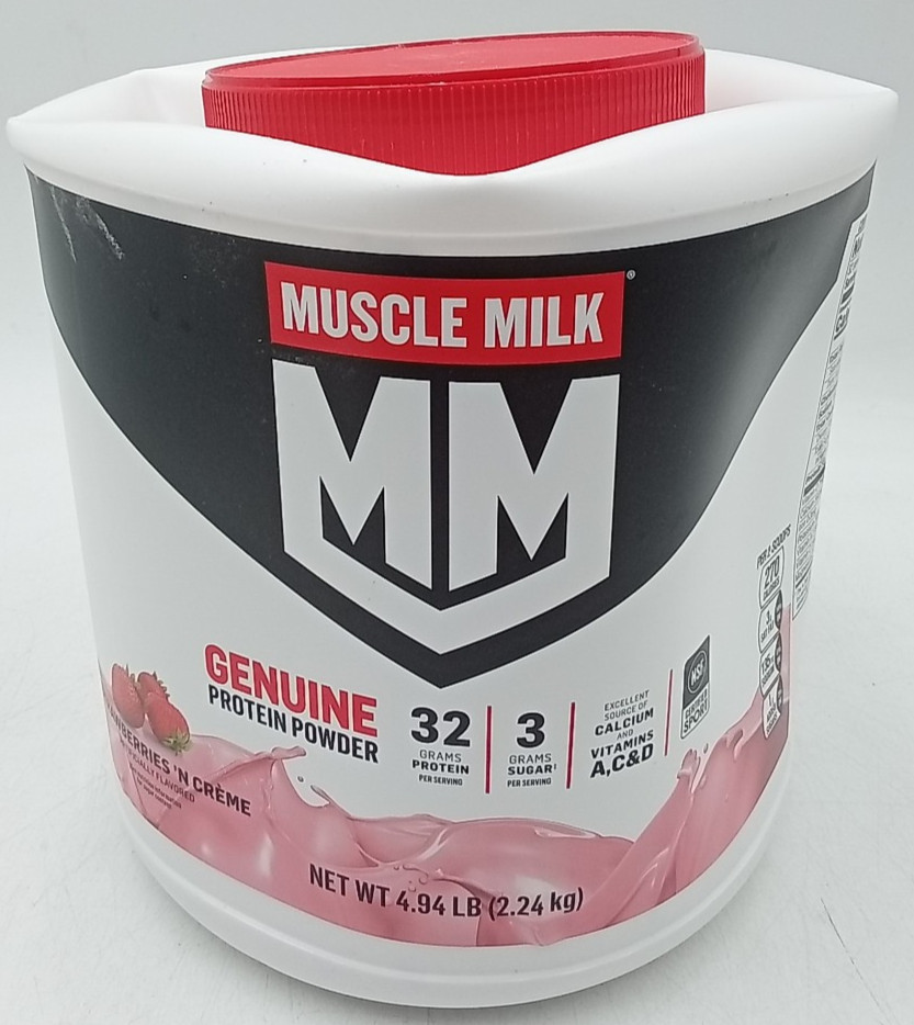 Genuine Protein Powder Strawberry ‘n Crème 4.94 lbs lb BB 8/27