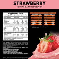 Body Fortress Super Advanced Whey Protein Powder,Strawberry, 1.78lb, 60g Protein