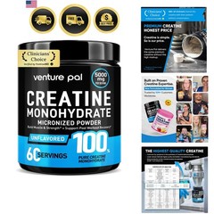 100% Pure Micronized Creatine Monohydrate Powder, Unflavored Creatine for Wom…