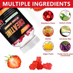 Creatine Monohydrate Gummies Muscle Gain 5000 mg per serving (5 g)