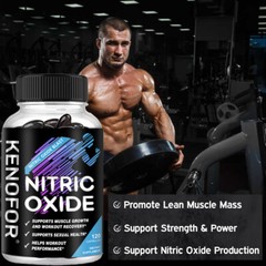 Nitric Oxide L-Arginine Pre Workout+Testosterone Booster,Men’s,Test 120Capsules