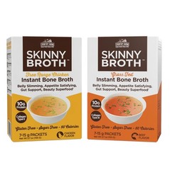 Country Farms Skinny Broth 7-Day Plan, Instant Chicken 7 Count (Pack of 2)