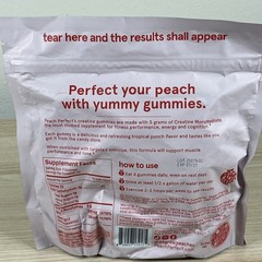 Peach Perfect Creatine Monohydrate Gummies Tropical Punch EXP 06/2027