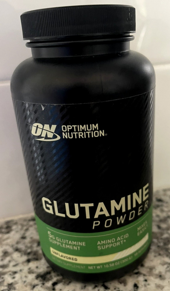Optimum Nutrition Glutamine Powder Unflavored 10.58 oz 300 g Exp 05 12 2028