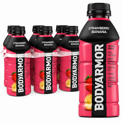 BODYARMOR Sports Drink Strawberry Banana Electrolyte Drink 16oz Bottles Pack of