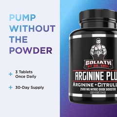 High Dose L-Arginine & L-Citrulline Malate 2500mg – Nitric Oxide Booster for End