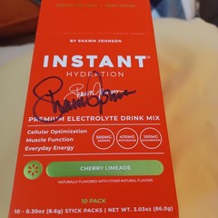 AutographedShaunJohnson Instant Hydration Electrolyte Drink Mix Cherry Limeade