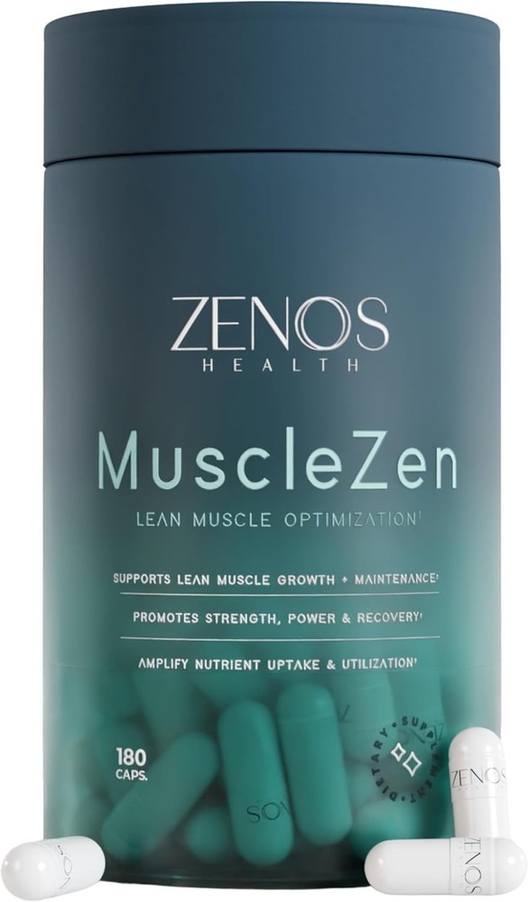 Zenos Health MuscleZen Muscle Builder for Men – ATP Supplements for Strength …