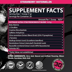 Nutrex Outrage Ultra Stim Pre Workout Powder 30 Servings Various Flavors