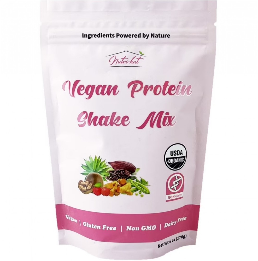 Nutri-hut VEGAN Protein Shake Mix Powder 6 oz Flavored