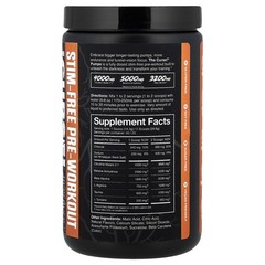 Stim-Free Pump, Pre-Workout, Peach Mango, 20.2 oz (572 g)