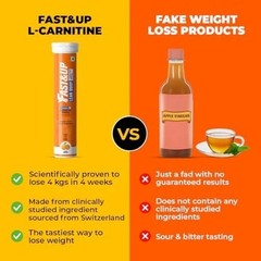 Fast&Up L-Carnitine 2000mg Carnipure Effervescent Orange 20 Tabs x3 Free Ship