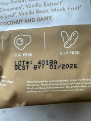 Just Ingredients Snickerdoodle Protein Powder, 15 servings. EXP: 01/2026!!