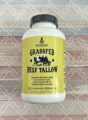 Ancestral Supplements GrassFed Beef Tallow 180 Capsules Exp 04/26