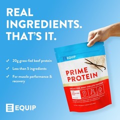 Low Sugar Prime Vanilla Protein Powder 30 Servings Grass Fed Beef Isolate