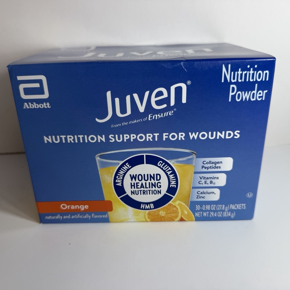 Abbott Juven Therapeutic Nutrition Powder Orange 30 Packets EXP 01-2027 Sealed