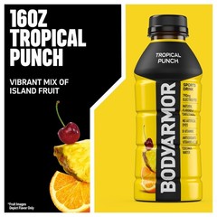 BODYARMOR Tropical Punch Sports Drink 16 oz Electrolyte Hydration 12 Pack