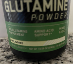 Optimum Nutrition Glutamine Powder Unflavored 10.58 oz 300 g Exp 05 12 2028