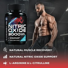 Extra Strength Nitric Oxide Supplement 3X Strength L Arginine, Citrulline Malate