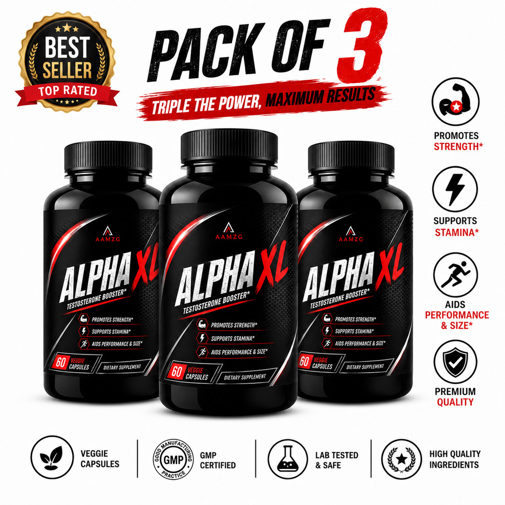 (Pack 3) Alpha Xl Advanced Male Support Supplement Alphaxl Vitamin 60 Caps USA