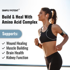 Amino Acid Complex 1800mg 200 Capsules, L-Arginine L-Glysine L-Lysine L-Ornithin