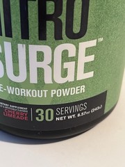 Jacked Factory NitroSurge Pre-Workout Powder Cherry Limeade 30 Serv 8.57oz