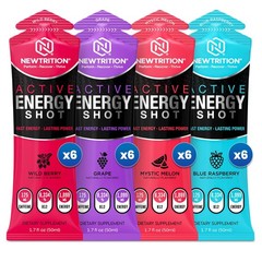 NewTrition Active Energy Shot 125mg Caffeine B12 Sugar Free Zero Calorie
