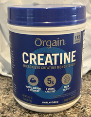 Orgain Micronized Creatine Powder Unflavored 23.8 oz 135 Sv Exp 10/17/27