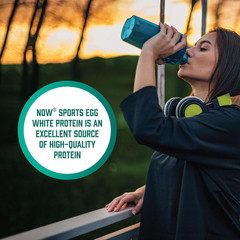 NOW Sports Nutrition, Egg White Protein, 20 G with Bcaas, Creamy Vanilla Powder,