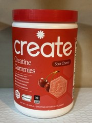 4x Create Wellness Creatine Gummies 90 Each Container Sour Cherry 4 Pack