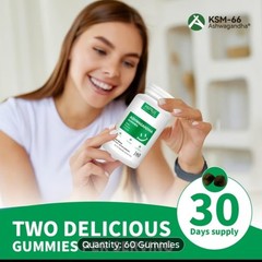 Ashwaganda Ksm-66 Gummies Berry 🫐 Flavor I Month Supply Cortisol Reduction