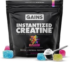 Gains in Bulk Instantized Creatine Monohydrate Sour Gummy 30 Serving