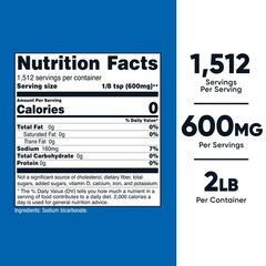Nutricost Sodium Bicarbonate (2 LB) – 600mg Per Serving, Non-GMO, Gluten Free