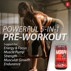 MORPH X5 Intense Pre Workout- Fully Loaded for Performance- Cherry Frost 20 Ser