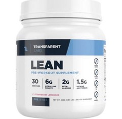 Transparent Labs LEAN Pre-Workout Powder Strawberry Lemonade 30 ServingsEXP05/27