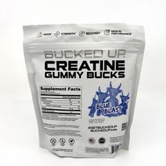 Bucked Up Creatine Gummy Bucks Blue Blast 17.4oz 20 Servings Best By 01/27 NEW