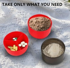 500ml Protein Shaker Bottle Layered Powder Storage Water Bottle Wire Ball