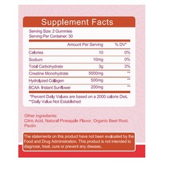 30-300 Counts Creatine Monohydrate Gummies – Increase Strength and Build Muscle