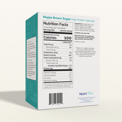 NutriWise Maple Brown Sugar Oatmeal, High Protein Breakfast Meal, Low Carb 7ct