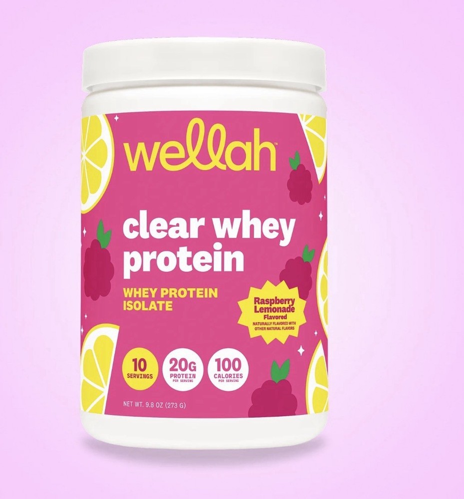 Wellah Clear Whey Protein Raspberry Lemonade – 10 Serv Exp 12/2028 New Sealed